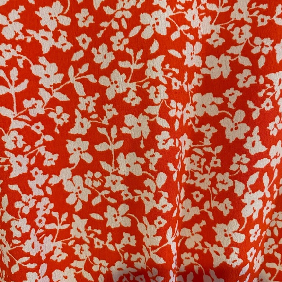 EUC ditsy Red Floral mini sundress size medium - Picture 6 of 12